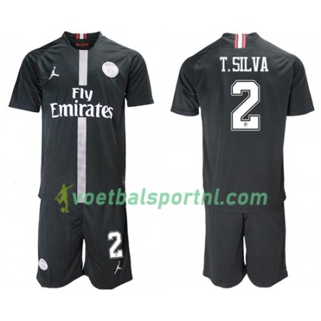 Paris Saint-Germain T.Silva 2 Jodan Zwart Kind Third Tenue 2018-19